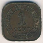 Стрейтс-Сетлментс, 1 цент (1920 г.)