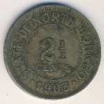 Северное Борнео, 2 1/2 цента (1903 г.)