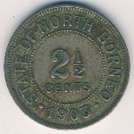 Северное Борнео, 2 1/2 цента (1903 г.)