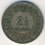 Северное Борнео, 2 1/2 цента (1903 г.)