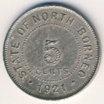 Северное Борнео, 5 центов (1921 г.)