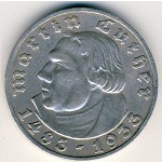 Nazi Germany, 5 reichsmark, 1933