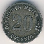 Германия, 20 пфеннигов (1875 г.)