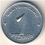 German Democratic Republic, 1 pfennig, 1948–1950