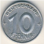 German Democratic Republic, 10 pfennig, 1948–1950