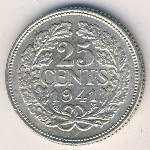 Нидерланды, 25 центов (1941 г.)