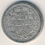 Нидерланды, 25 центов (1928 г.)