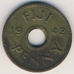 Фиджи, 1 пенни (1942 г.)