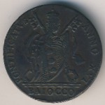 Papal States, 1 baiocco, 1816