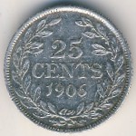Либерия, 25 центов (1906 г.)