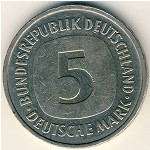 West Germany, 5 mark, 1975–2001