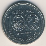 Canada, 1 доллар, 1974