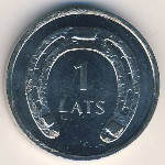 Latvia, 1 лат, 2010