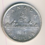 Canada, 1 доллар, 1936