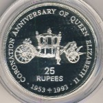 Seychelles, 25 рупий, 1993