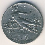 Италия, 20 чентезимо (1921 г.)