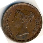 Straits Settlements, 1/4 cent, 1845