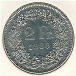Швейцария, 2 франка (1983&ndash;2011 г.)
