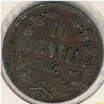 Финляндия, 10 пенни (1865&ndash;1867 г.)