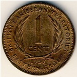 East Caribbean States, 1 cent, 1955&ndash;1965