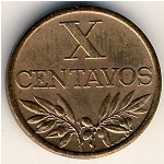 Portugal, 10 centavos, 1942–1969