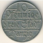 Danzig, 10 pfennig, 1923