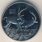 Zambia, 100 kwacha, 1998