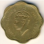 Цейлон, 10 центов (1951 г.)