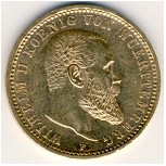 Вюртемберг, 10 марок (1893&ndash;1913 г.)