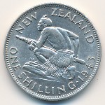 New Zealand, 1 shilling, 1937–1946