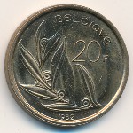 Belgium, 20 francs, 1980–1993