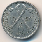 Southern Rhodesia, 6 pence, 1948–1952