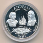 Jamaica, 25 dollars, 1991