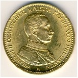 Пруссия, 20 марок (1913–1915 г.)