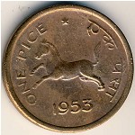 Индия, 1 пайса (1952&ndash;1955 г.)