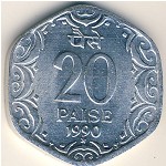 Индия, 20 пайс (1982&ndash;1997 г.)