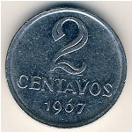 Brazil, 2 centavos, 1967