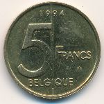 Belgium, 5 francs, 1994–2001