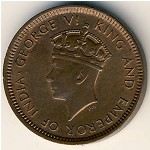 Цейлон, 1/2 цента (1937&ndash;1940 г.)