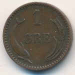 Denmark, 1 ore, 1874–1892