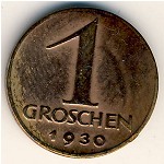 Австрия, 1 грош (1925&ndash;1938 г.)
