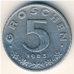 Австрия, 5 грошей (1948&ndash;1994 г.)