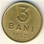 Romania, 3 bani, 1953–1954