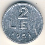 Romania, 2 lei, 1951–1952