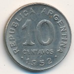 Аргентина, 10 сентаво (1951–1952 г.)