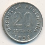 Аргентина, 20 сентаво (1951–1952 г.)