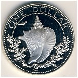 Багамские острова, 1 доллар (1974&ndash;1980 г.)