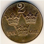 Швеция, 2 эре (1909&ndash;1950 г.)