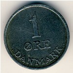 Denmark, 1 ore, 1956&ndash;1971