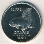 Crozet Islands., 20 francs, 2011
